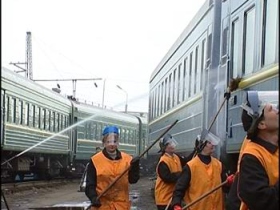Уборка железнодорожных вагонов